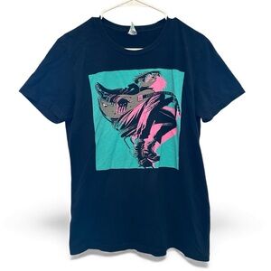 Pacifica Gorillaz Band Black Cotton Tee w/ Graphic Art Front Size Medium